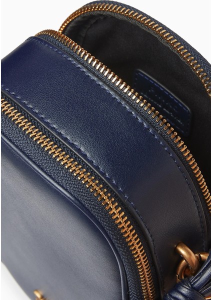 Deri Top-Handle Çanta Lacivert Çift Bölmeli Lüks Tasarım fırsatları