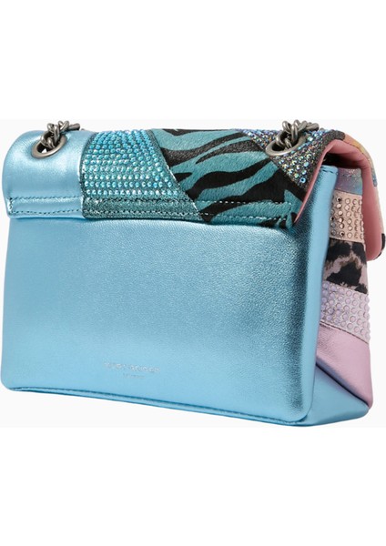 Mini Kensington Bag, Deri ve Kumaş Detaylı Zarif Mini Çanta fırsatları