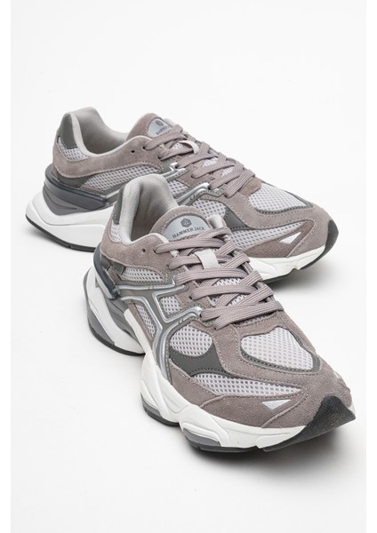 Erkek Bağcıklı Rahat Kalın Taban Sneaker Hj 25009M Gri fiyatları