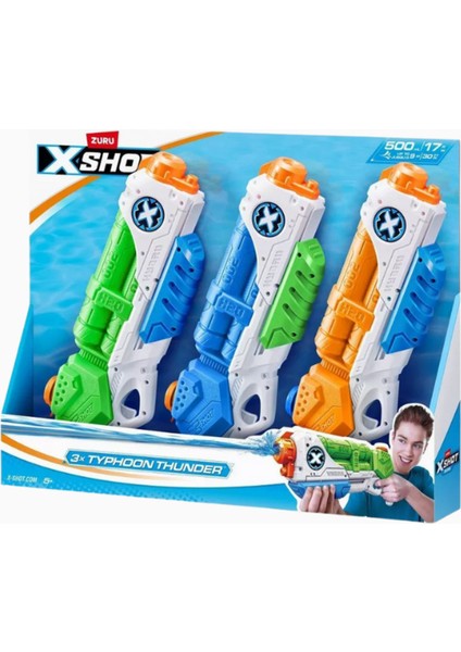 Su Tabancası Typhoon Thunder 3'lü Paket, 9 Metre Menzil fırsatları