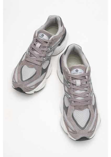 Erkek Bağcıklı Rahat Kalın Taban Sneaker Hj 25009M Gri indirimleri