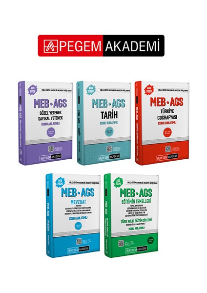 Pegem Akademi 2026 Meb-Ags Konu Anlatımlı Seti (5.kitap)