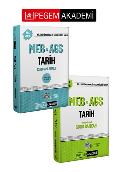 Pegem Akademi 2026 Meb-Ags Konu Anlatımlı Tarih + 2026 Meb-Ags So