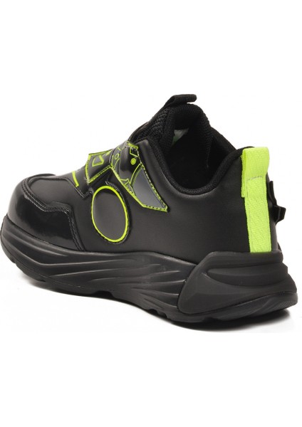 Siyah Sarı Cırtlı Erkek Çocuk Spor Ayakkabı 2044 P fırsatları
