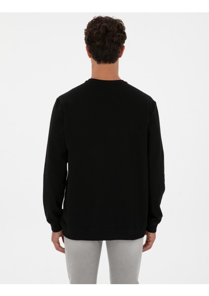 Erkek Siyah Regular Fit Sweatshirt 50313944-VR046 indirimleri