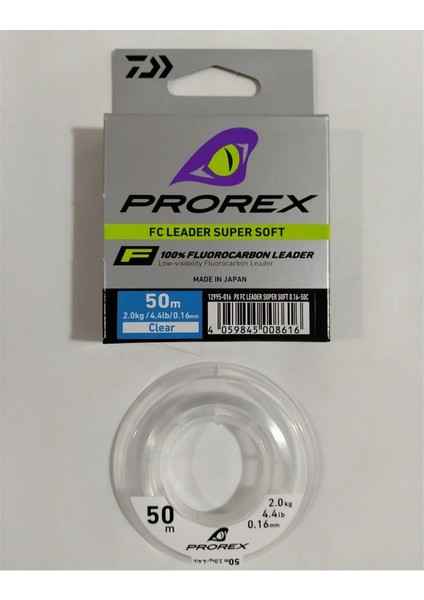 Prorex Fc Leader 0,16 mm Super Soft Misina 50 mt