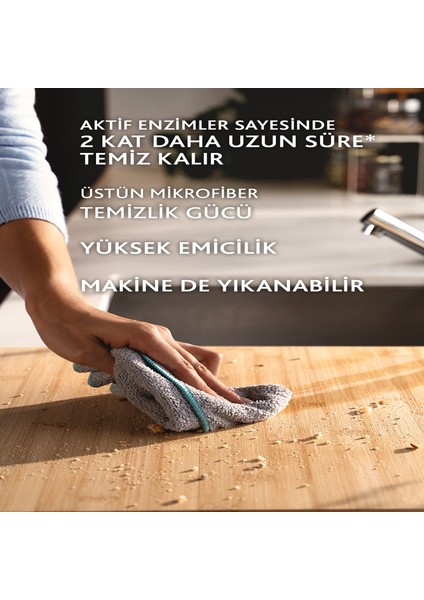 2 Paket 3'lü Pro Clean Enzim Teknolojili Mikrofiber Temizlik Bezi