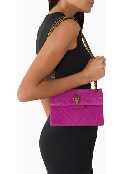 Mini Kensington Omuz Çantası, Süet, Zincir Askılı, Zarif ve Kompakt fiyatları