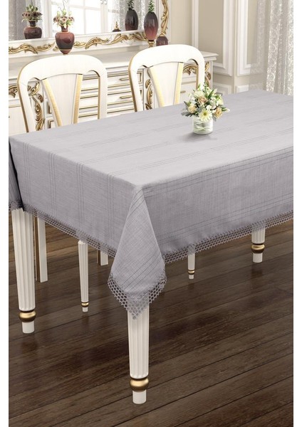 Asu 160X220 cm Tek Masa Örtüsü Gri