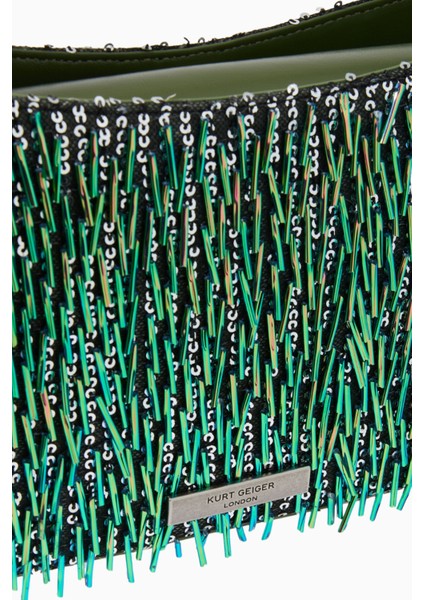 Bond Shoulder Bag Yeşil Pullu Deri Omuz Çantası indirimleri