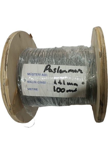 Plastik Kaplı Çelik Tel - 1 mm x 100 Metre - Dayanıklı ve Esnek