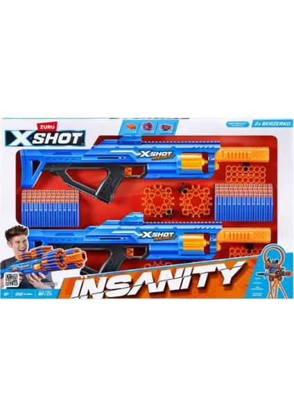 Insanity Berzerko 8 Atış 96 Dart 2'li Paket, 27 M Menzil