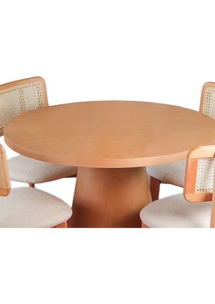 Lulu Iskandinav Natural Ahşap Masa Sandalye Takımı 100X100 modelleri