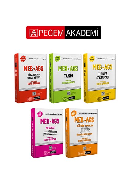 Pegem Akademi 2026 Meb-Ags Soru Bankası Seti Tamamı Çözümlü (5.ki
