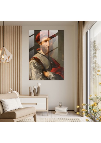 Nobility Portraits Cam Tablo - Raffaello Sanzio Ev Dekorasyonu Duvar Dekorasyonu fiyatları