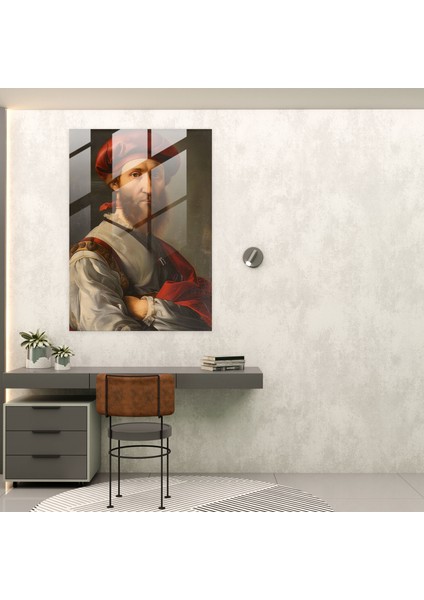 Nobility Portraits Cam Tablo - Raffaello Sanzio Ev Dekorasyonu Duvar Dekorasyonu modelleri