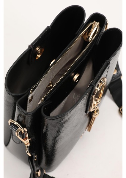 Levidor Siyah Kırışık Rugan Kadın Omuz Çantası 930126 indirimleri