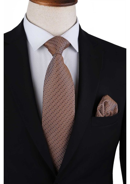 Klasik Kravat Sarı Küçük Desen Mikrofiber 8 cm Genişlik 155 cm Uzunluk indirimleri