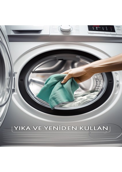 3'lü Pro Clean Enzim Teknolojili Mikrofiber Temizlik Bezi