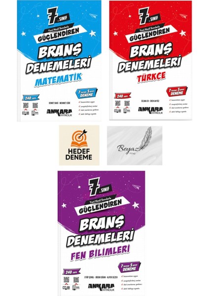 Ankara 7.sınıf Güçlendiren Matematik Türkçe Fen Bilimleri Branş Denemeleri Hedef Deneme