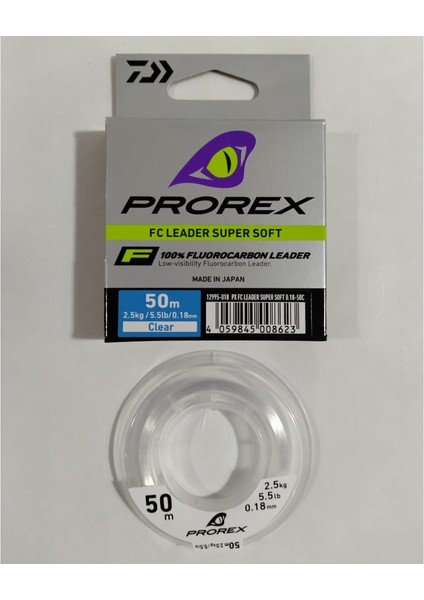 Prorex Fc Leader 0,18 mm Super Soft Misina 50 mt
