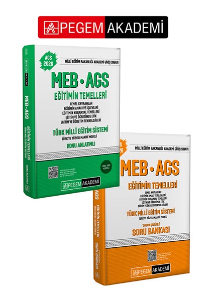 Pegem Akademi 2026 Meb-Ags Soru Bankası Eğitimin Temelleri Türk M