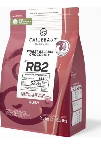 Ruby Rb2 Kuvertür Drop Çikolata 2.5 Kg modelleri