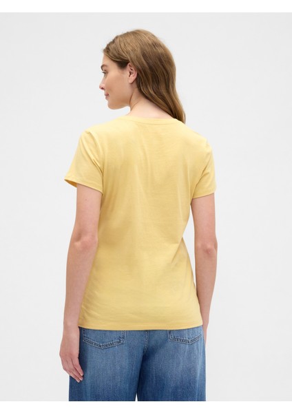 Kadın Sarı Gap Logo T-Shirt fırsatları