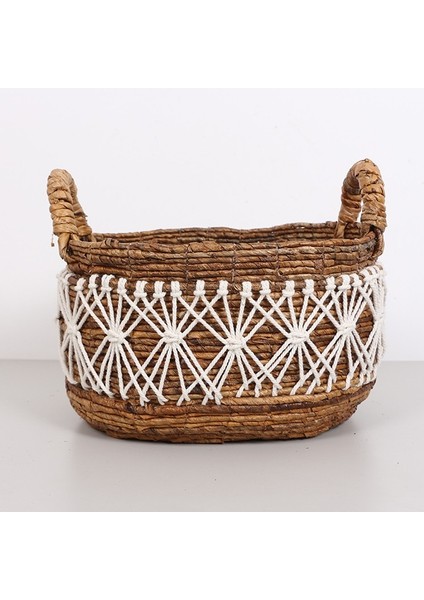Mylamp Ürgüp 34X31X28 Cm. Doğal Abaka El Yapımı Oval Sepet M
