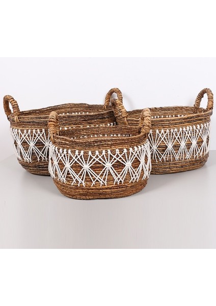 Mylamp Ürgüp 34X31X28 Cm. Doğal Abaka El Yapımı Oval Sepet M fiyatları