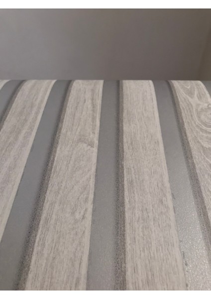 Gri Beyaz 3D Lambri Desenli 16M2 Duvar Kağıdı modelleri