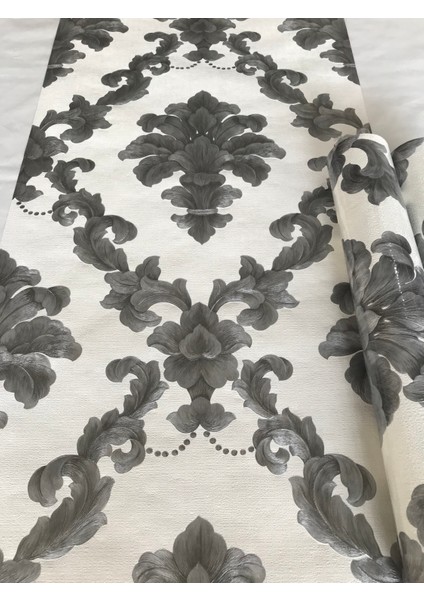 Siyah Beyaz Desenli 5m2 Duvar Kağıdı