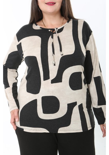 Kadın Desenli Likralı Yünlü Viskon Bluz fiyatları