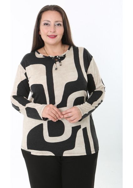 Kadın Desenli Likralı Yünlü Viskon Bluz indirimleri