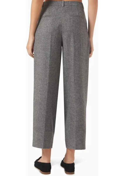Herringbone Kısa Paça Yün Pantolon modelleri