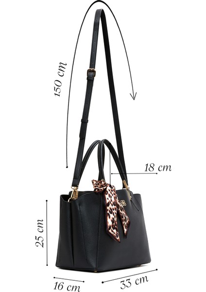 Kadın Siyah Uzun Askılı Aksesuarlı Kol Çantası 25ABD270318 fiyatları