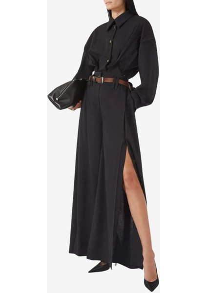 Wide-Leg Yan Yırtmaçlı Pantolon fiyatları