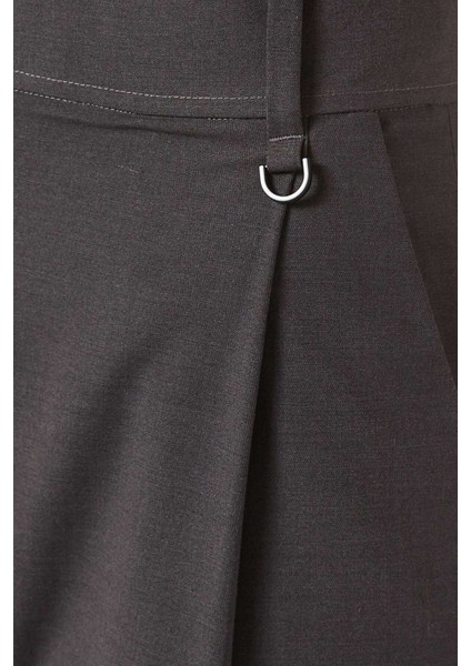 Yüksek Bel Pantolon - Siyah - %73 Polyester, %21 Viskoz, %2 Lyocell, %2 Yün, %2 Elastan fırsatları