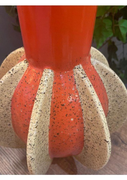 Vitale Seramik Turuncu Summer Vazo 21*21*33 cm AK.KD0023 fırsatları