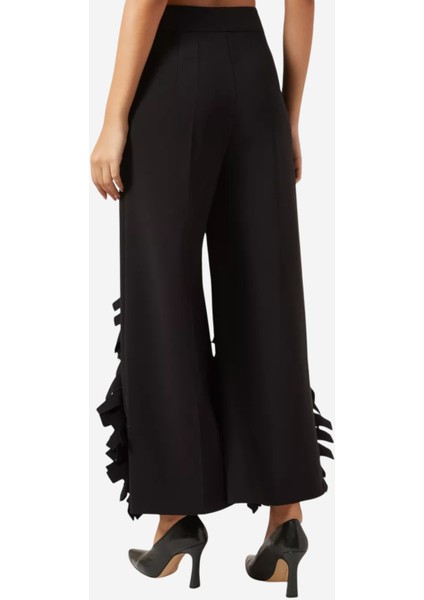 Rectangle Fringe Culotte Pantolon, Siyah modelleri