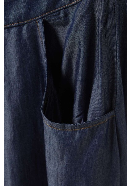 Eddie Bowed Pantolon - Mavi - Kumaş Ile Şık ve Rahat Gündelik Ürün fırsatları