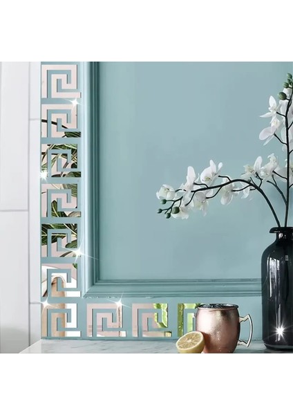 Bordür Ayna 40'lı Gümüş Pleksi Her Biri 8X7 cm Duvar Dekorasyon Lazer Kesim modelleri