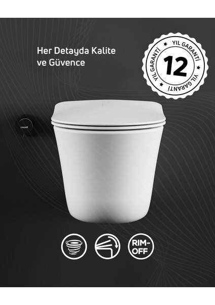 Nora Vortex Asma Klozet ve Kapak Seti