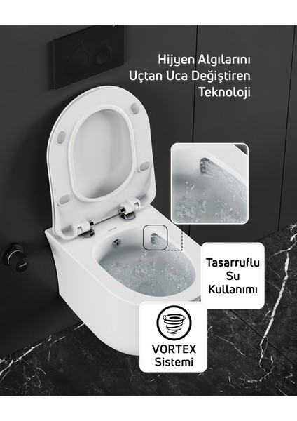 Nora Vortex Asma Klozet ve Kapak Seti fırsatları