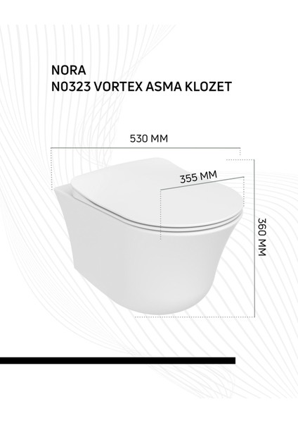 Nora Vortex Asma Klozet ve Kapak Seti indirimleri