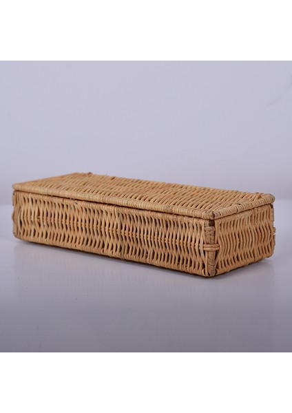 Mylamp Laura 26X10X5 Cm. Rattan Kapaklı Saklama Kutusu & Dekoratif Obje