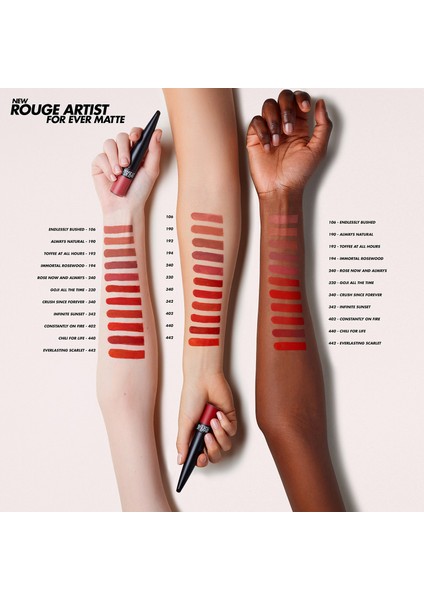 Rouge Artist For Ever Matte - Likit Ruj 402 + 4,5 ml modelleri