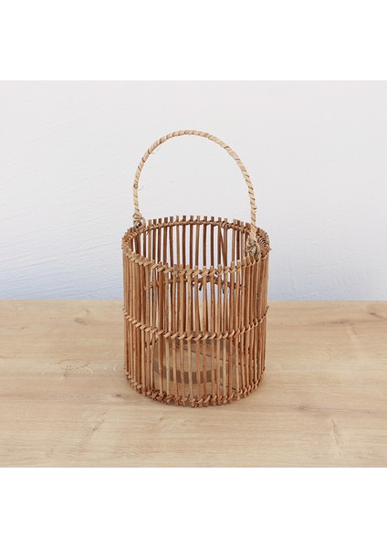 Mylamp Serra Rattan Orta Boy Mumluk 17X18X 28 Xm