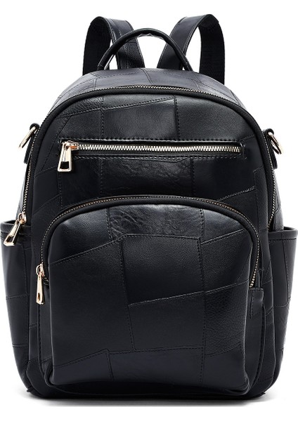 Kadın Siyah Uzun Askılı Baskılı Sırt Çantası 25ABD261726 modelleri