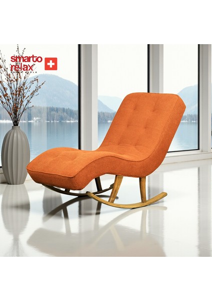 Dinlenme Koltuğu Buket Ergonomik Teddy Leke Tutmaz Kumaş Turuncu 160x75